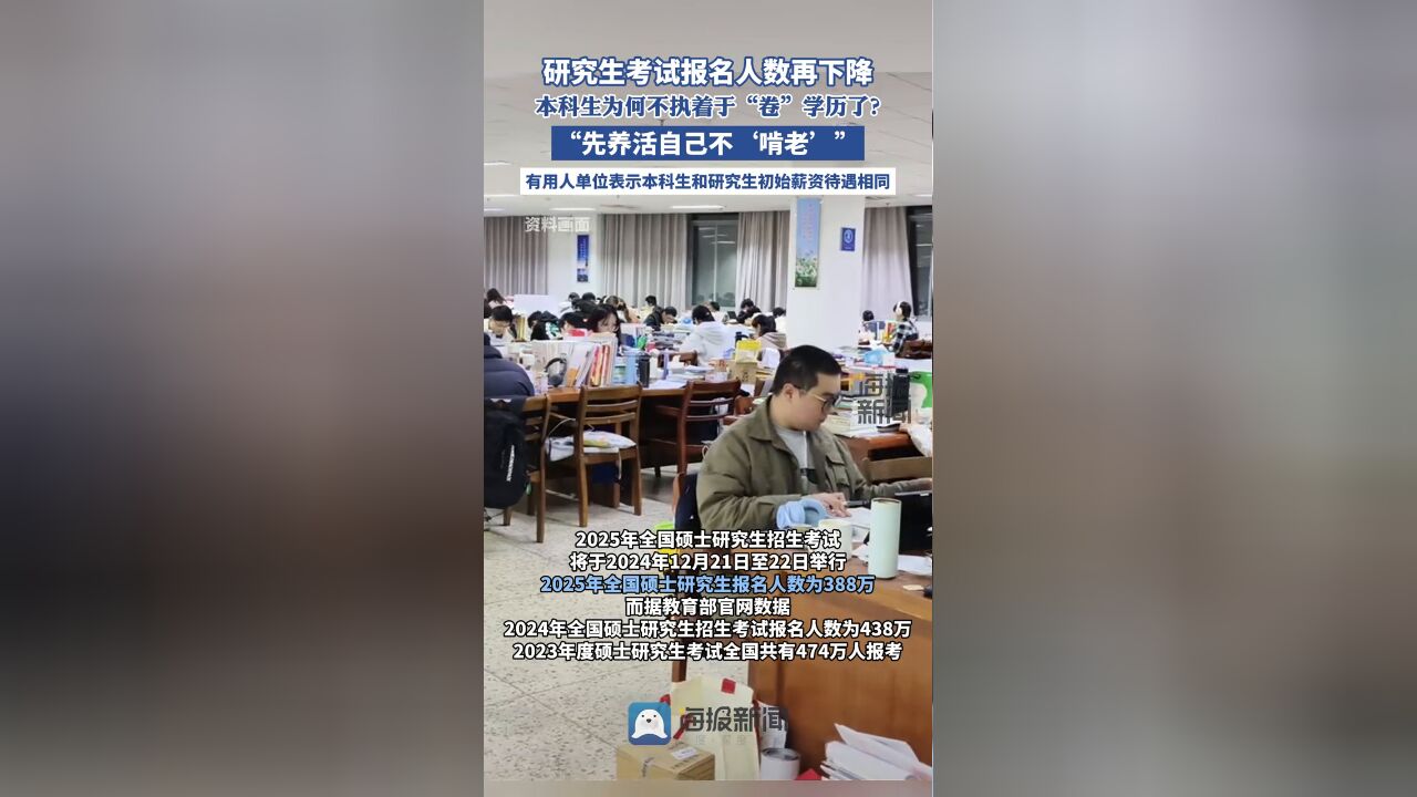 研究生考试报名人数再下降,本科生为何不执着于“卷”学历了?