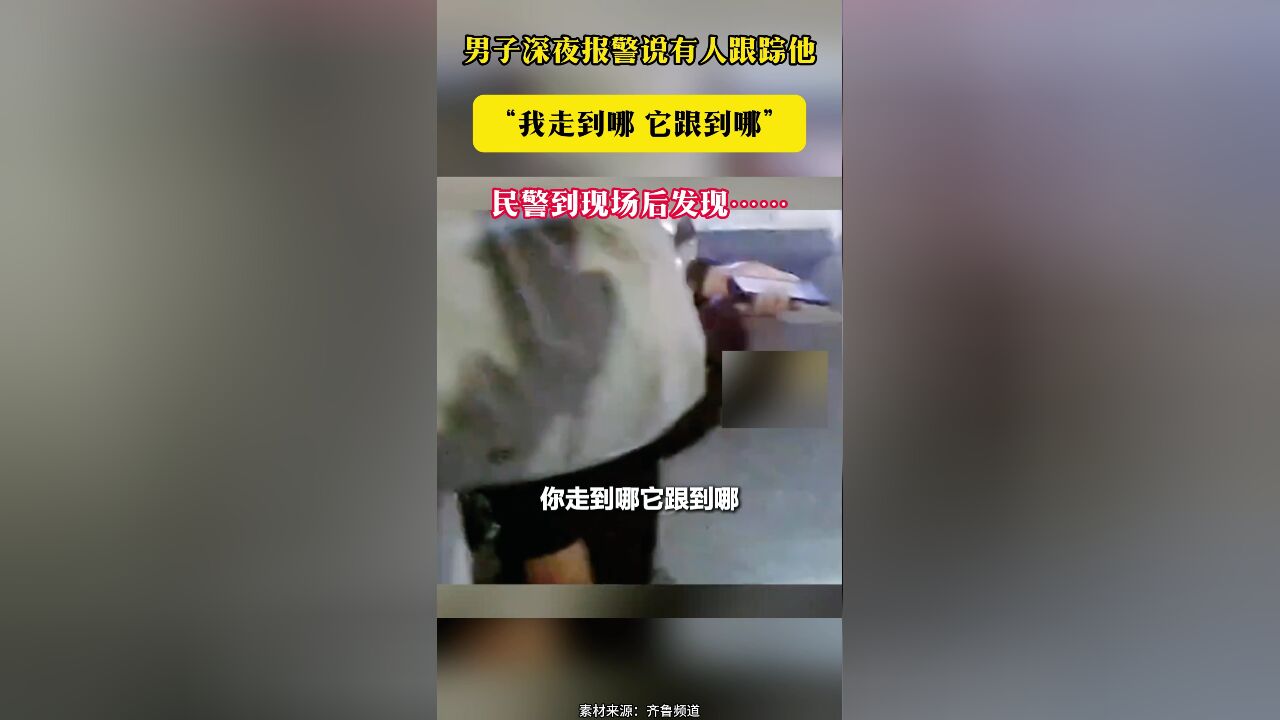 男子深夜报警说有人跟踪他“我走到哪 它跟到哪”民警到现场后发现……