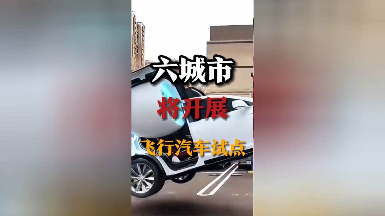 未来“打飞的”不再是梦? 六个城市将开展飞行汽车试点