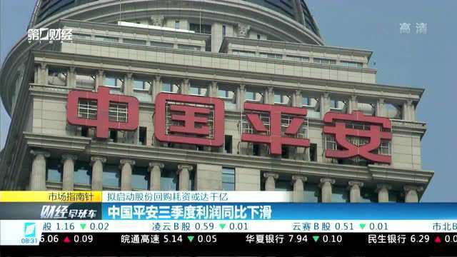 拟启动股份回购耗资或达千亿 中国平安三季度利润同比下滑