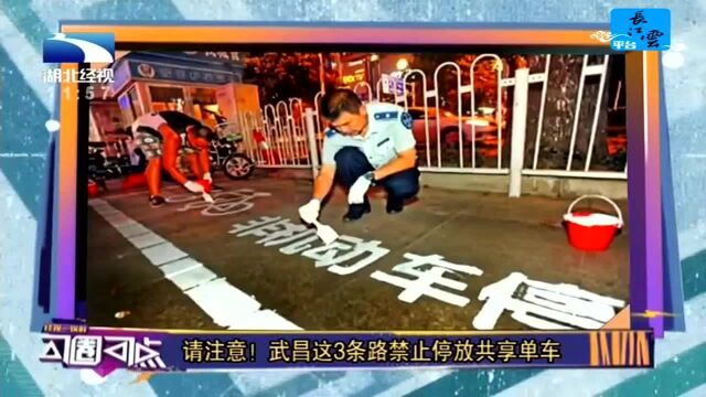 请注意!武昌这3条路禁止停放共享单车