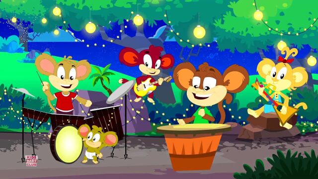 Rainbow Colors Song | Monkey Rhymes For Children | Kindergarten Cartoons  Kids Baby Club