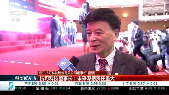 杭可科技董事长:未来深感责任重大