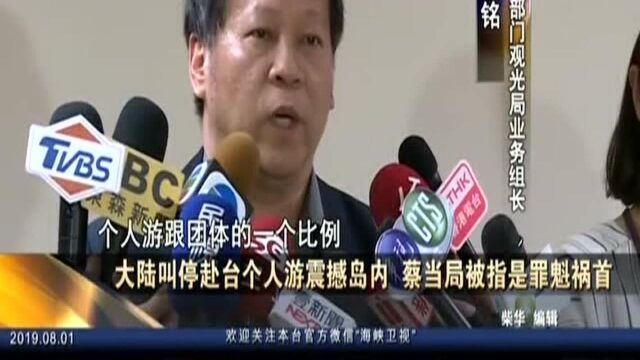 大陆叫停赴台个人游震撼岛内 蔡当局被指是罪魁祸首