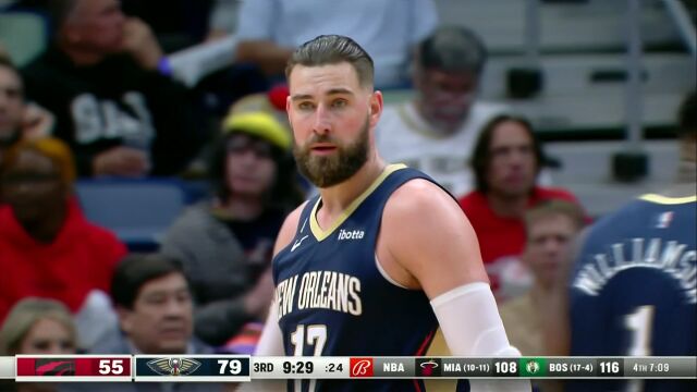 NBA常规赛：猛龙vs鹈鹕第3节原声解说回放