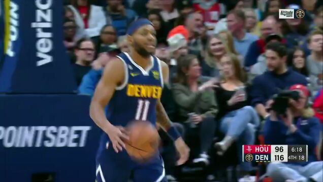 NBA常规赛：火箭vs掘金第4节英文原声回放