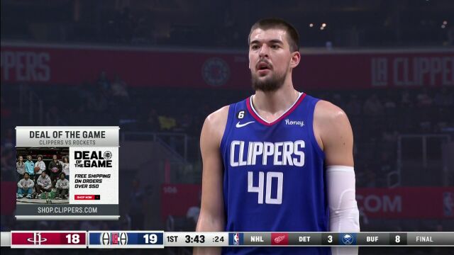 NBA常规赛：火箭vs快船英文原声全场回放