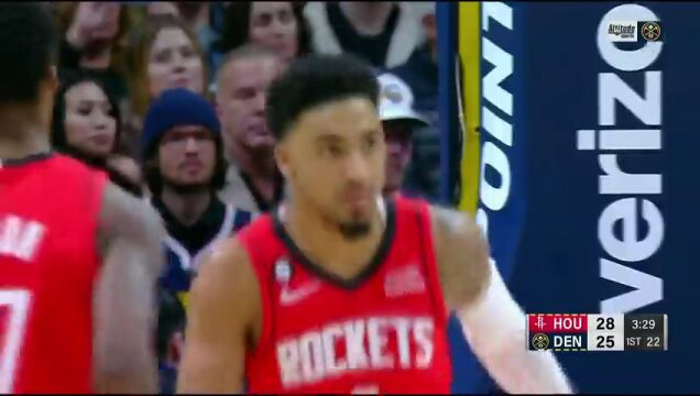 NBA常规赛：火箭vs掘金第1节中文解说回放