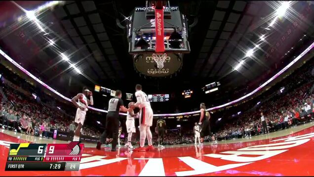 NBA季前赛：爵士vs开拓者第1节中文解说回放