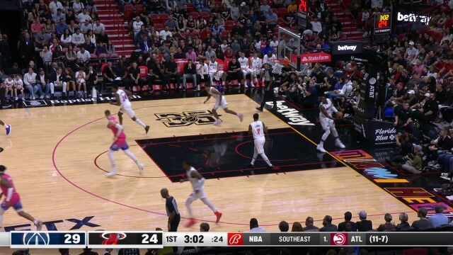 奇才vs热火精华回放 阿德巴约38+12热火险胜奇才
