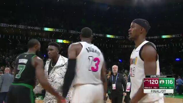 NBA常规赛：热火vs凯尔特人加时赛英文原声回放