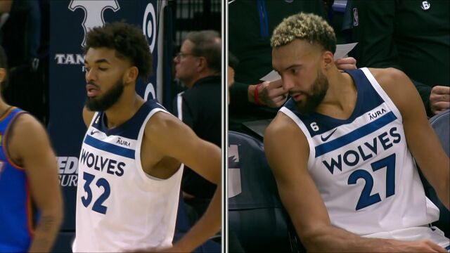 NBA常规赛：雷霆vs森林狼第2节英文原声回放