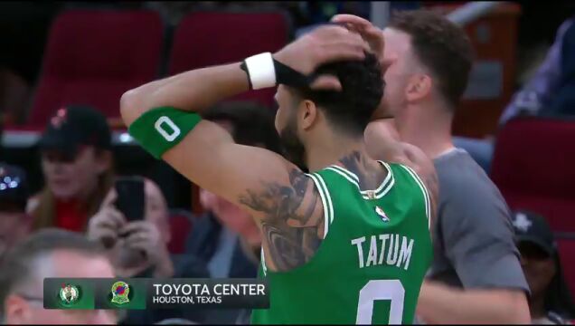 NBA常规赛：凯尔特人vs火箭第1节英文原声回放