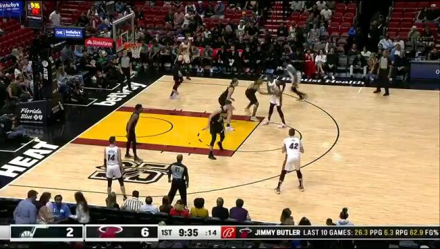 NBA常规赛：爵士vs热火第1节英文原声回放