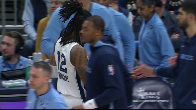 灰熊vs步行者精华纯享 莫兰特逆天发挥三节打卡迎九连胜