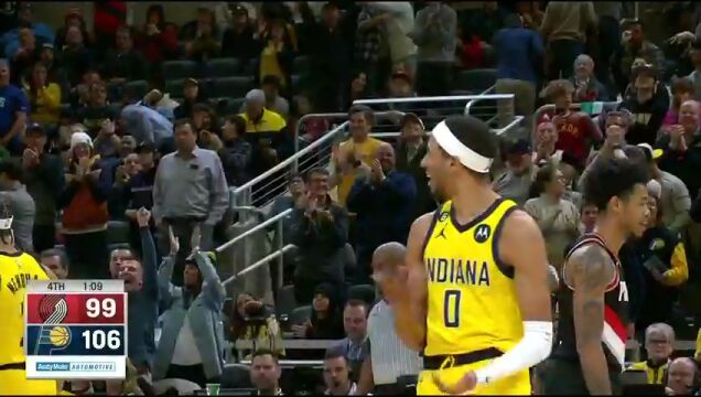 开拓者vs步行者第4节中文解说回放