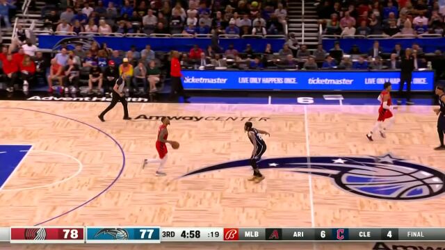 NBA常规赛：开拓者vs魔术第3节中文解说回放