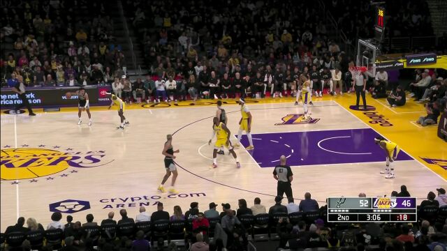 NBA常规赛：马刺vs湖人中文解说全场回放
