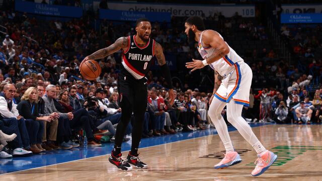 利拉德vs雷霆集锦 全场28分 生涯总得分来到队史第一