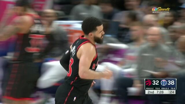 NBA常规赛：猛龙vs奇才第2节中文解说回放