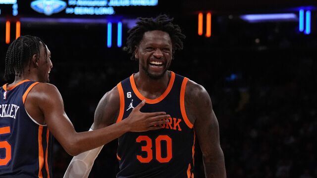 兰德尔vs鹈鹕集锦 28+7+5五记三分带队取胜