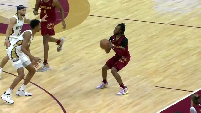 视防守如空气！加兰手术刀突破+外线干拔连取七分