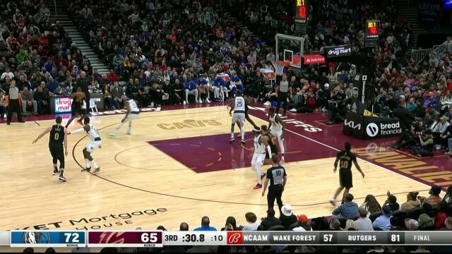 骑士打出团队篮球 勒维尔操刀最后一环勇闯龙潭得手