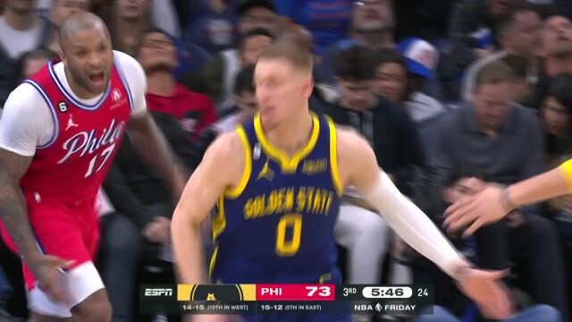 勇士vs76人第3节英文原声