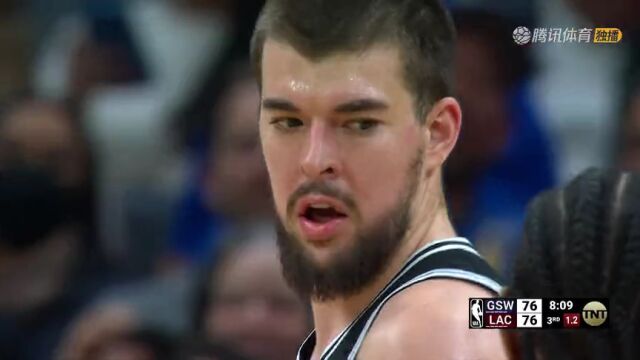 NBA常规赛：勇士vs快船第3节英文原声回放