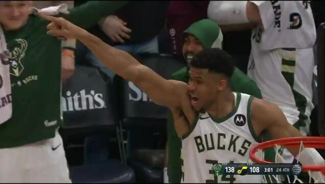 NBA常规赛：雄鹿vs爵士英文原声全场回放