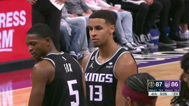 NBA常规赛：掘金vs国王第4节英文原声回放