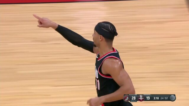 开拓者vs火箭第1节中文解说回放