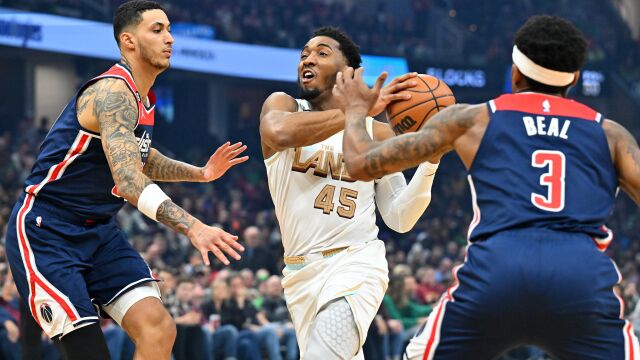 奇才94-117骑士 加兰米切尔双星出色发挥轻取奇才