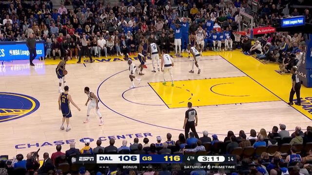NBA常规赛：独行侠vs勇士中文解说全场回放