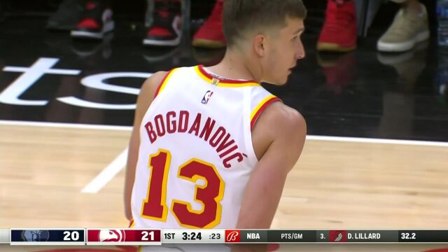 不拖泥带水！博格达诺维奇鬼手刀球大步流星上篮一条龙