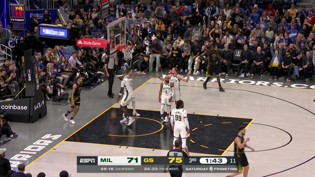 雄鹿vs勇士中文解说全场回放