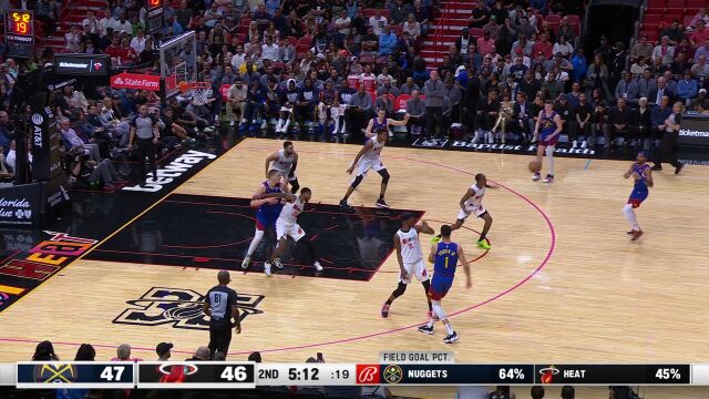 掘金vs热火精华回放 掘金6人上双终结热火三连胜