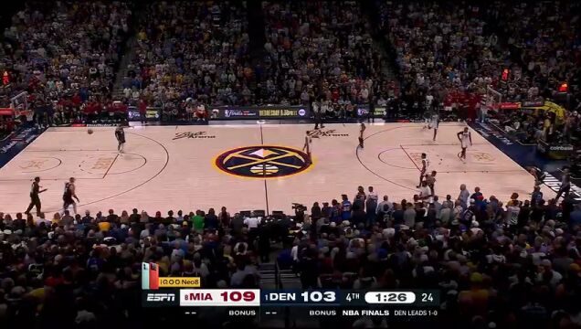 热火vs掘金第4节中文解说回放