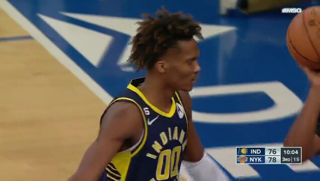 NBA常规赛：步行者vs尼克斯第3节中文解说回放