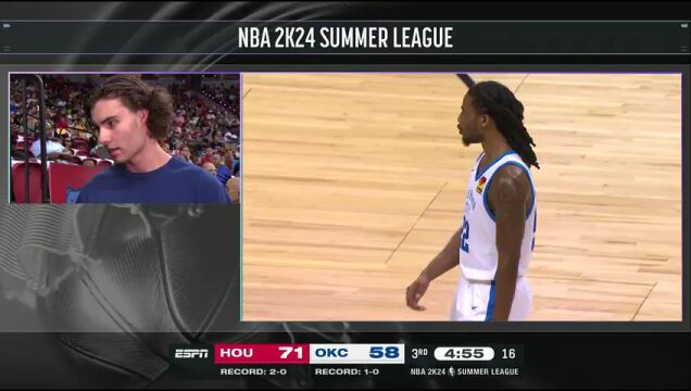 NBA夏季联赛：火箭vs雷霆第3节英文原声回放