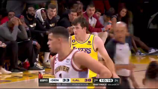 掘金vs湖人第2节中文解说回放