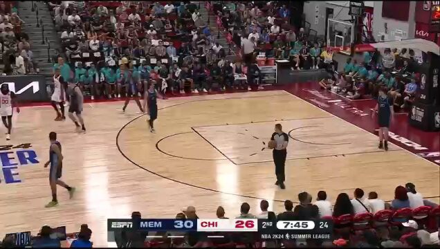 NBA夏季联赛：灰熊vs公牛英文原声全场回放