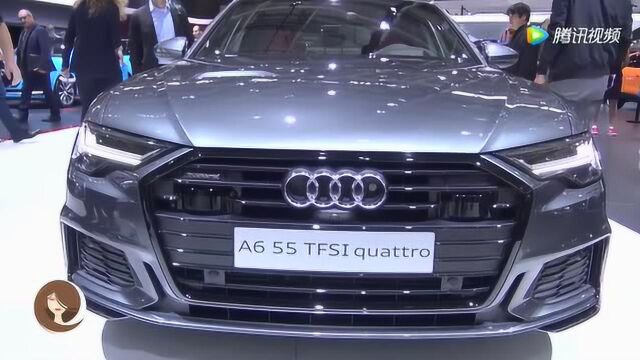 2019款奥迪A6 55 TFSI Quattro,霸气登场,车门打开后奔驰E都叹服