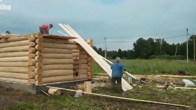 快速不寻常的木屋建造技能,神奇的小木屋间隔拍摄建造过程