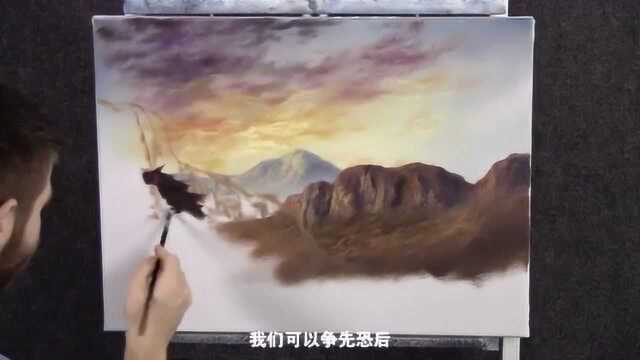 11:33 画古典风景油画教程就看胡子哥神一样的操作带字幕翻译