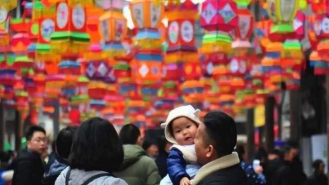 湖北:“秦淮灯会”流光溢彩迎新春