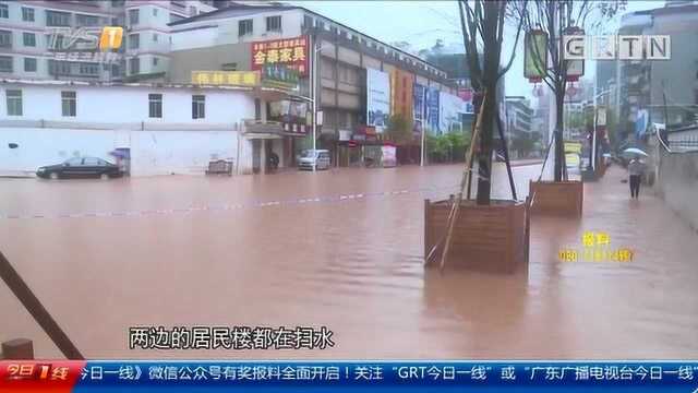 广东河源特大暴雨:龙川县 山体滑坡 消防员泥浆中救出被困者