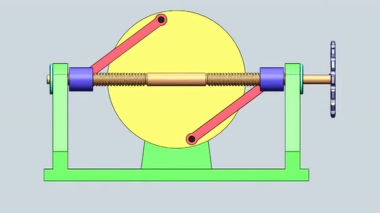 螺杆驱动盘旋转的机构一种直线运动转换圆向运动