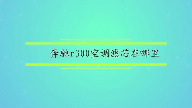 奔驰r300空调滤芯在哪里