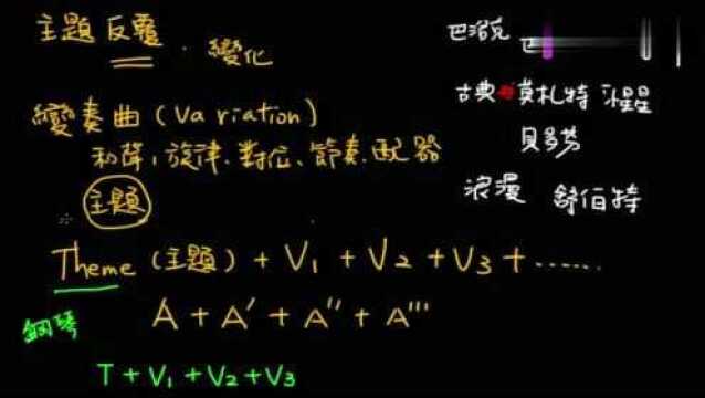 零基础乐理教程:老师带大家学习变奏曲,不懂的同学做好笔记